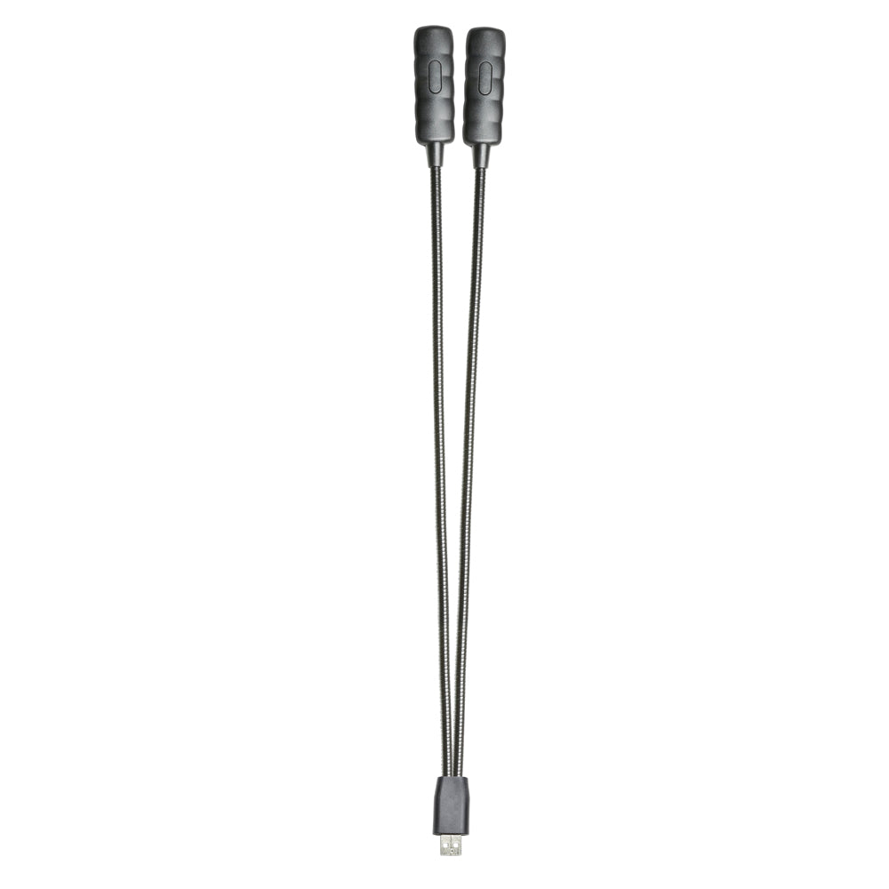 Adam Hall Stands SLED 2 ULTRA USB - LED-lampe med dobbelt svanehals og USB-stik