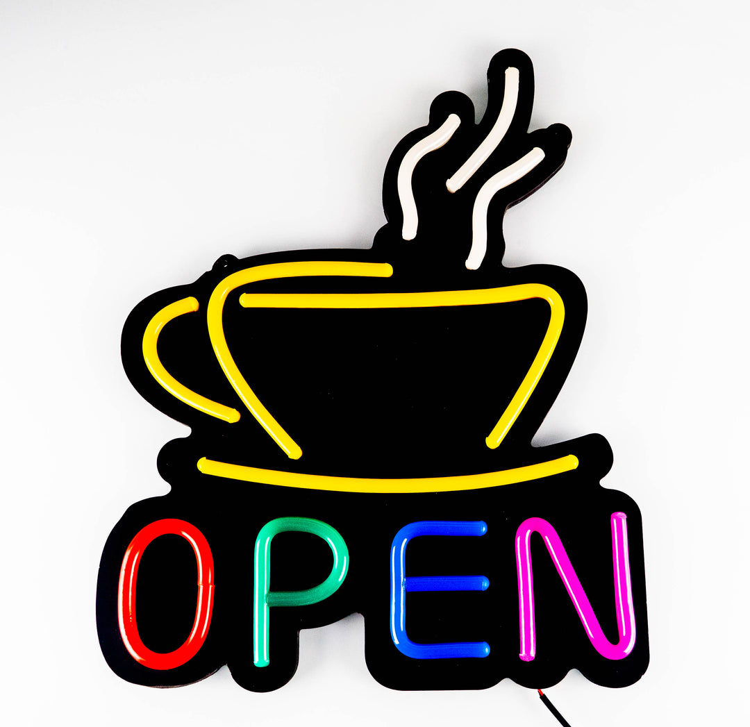 Insegna al Neon "Coffee Open"