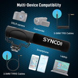 Synco kompakt mikrofon til DSLR kamera