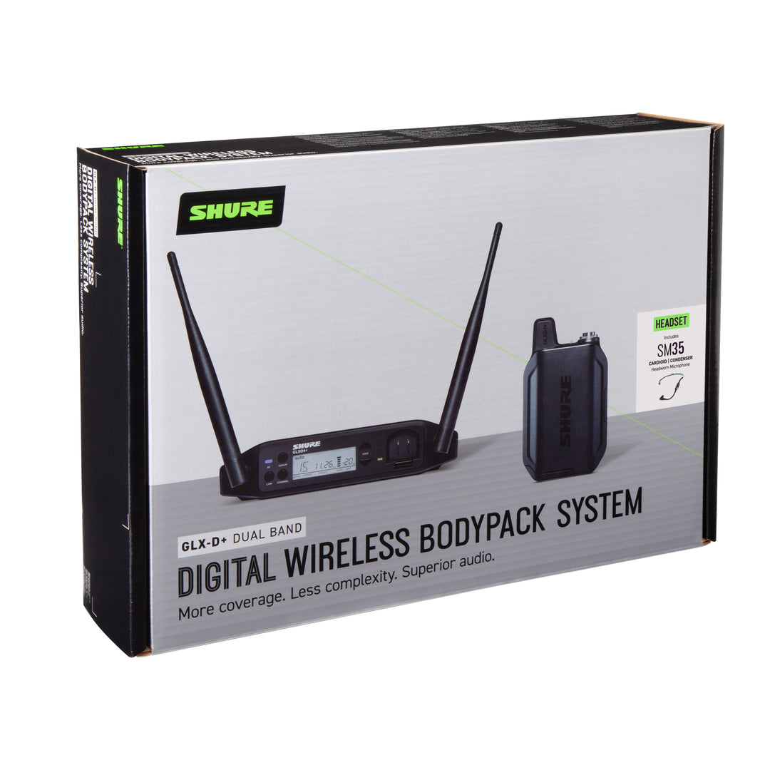 Shure GLXD14+ SM35 Headset wireless (2,4 + 5,8 GHz)