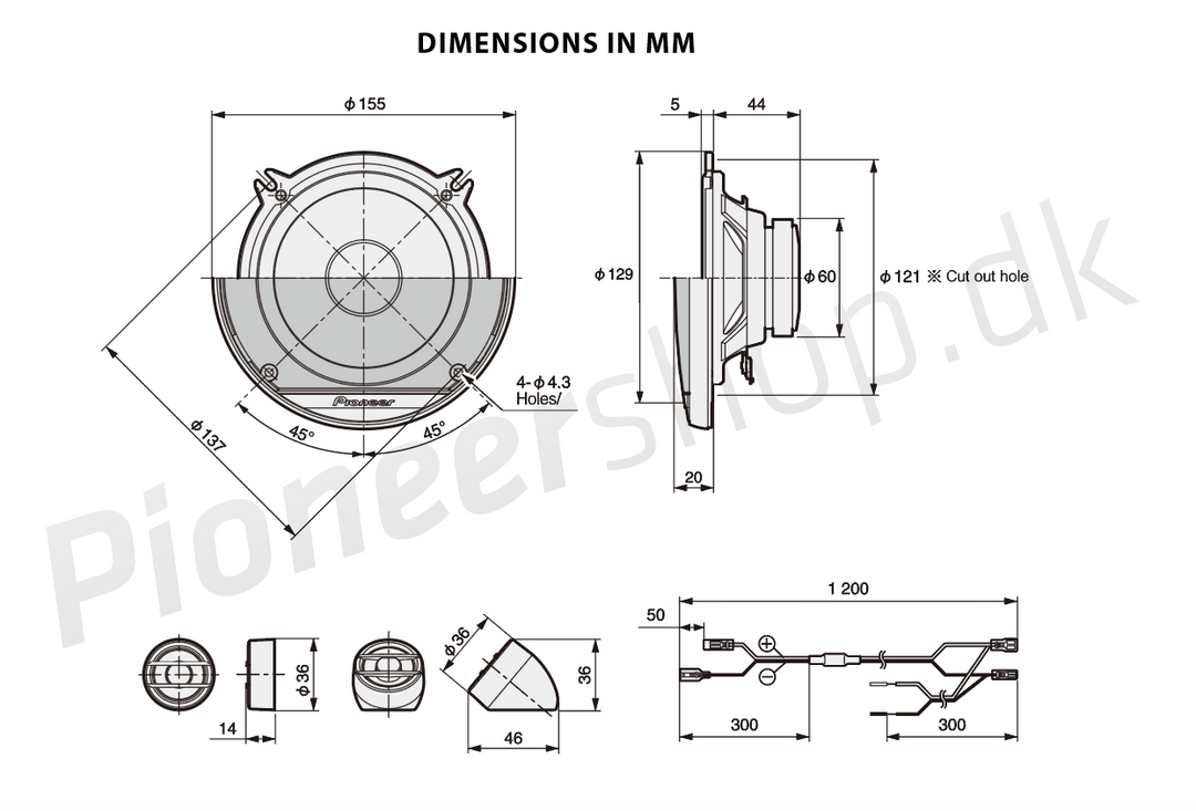 Pioneer TS-G130C Sistema Altoparlante Auto (13cm, 5,25")