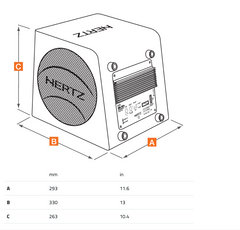 HERTZ Subwoofer attivo (140W, 8")
