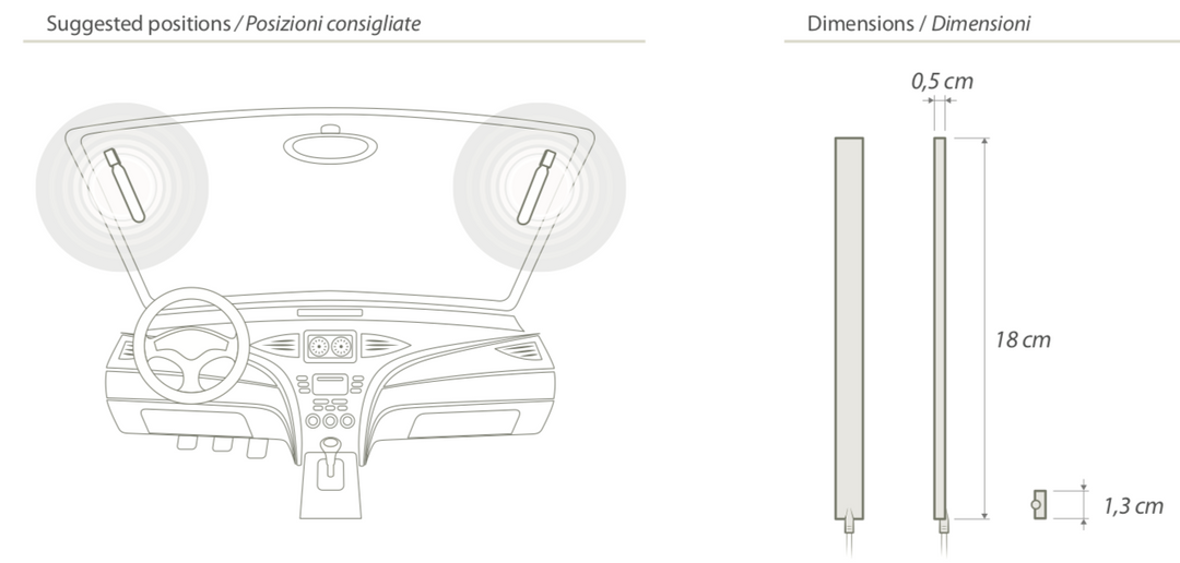 Antenna DAB+ per Parabrezza Calero