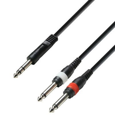 3 Star Y-Split Cable Stereo to 2x Mono Jack (6m)