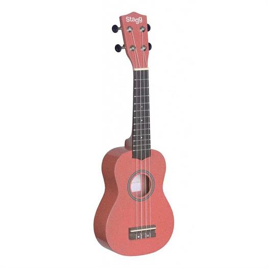 Stagg US-LIPS Ukulele soprano con custodia morbida (Rosso)