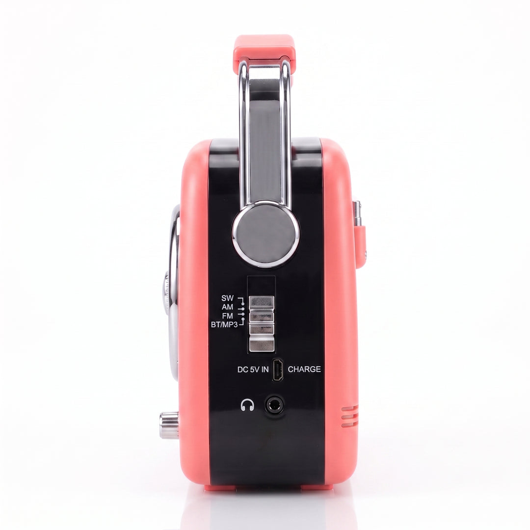 Studio 57 Batteri Retro Radio m. Bluetooth & FM (Diner Crimson)