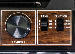 Studio 57 - Lettore di cassette con FM & Bluetooth, Nero