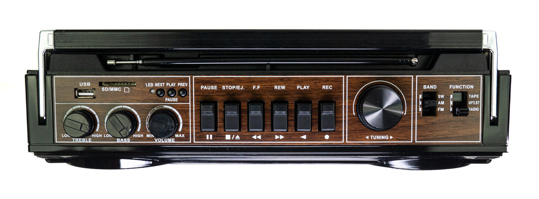 Studio 57 - Lettore di cassette con FM & Bluetooth, Nero
