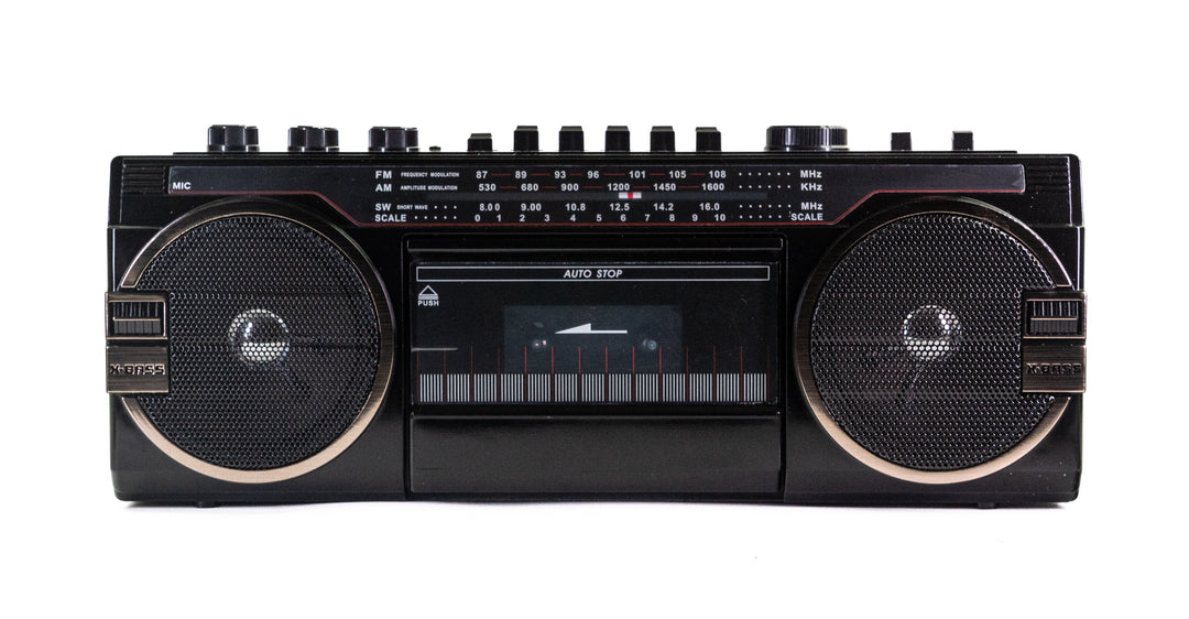 Studio 57 - Lettore di cassette con FM & Bluetooth, Nero