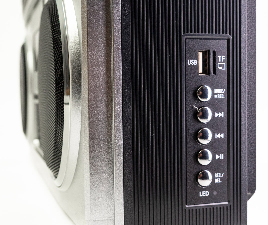 Studio 57 - Ghettoblaster con Bluetooth (Argento)