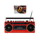 Studio 57 Lettore cassette con FM e Bluetooth, Rosso