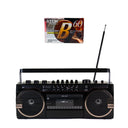 Studio 57 - Lettore di cassette con FM & Bluetooth, Nero + Cassetta