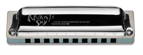 Suzuki Manji M-20S SKY Blues mundharmonika. Tone: G