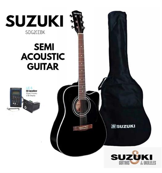 Suzuki Chitarra Western nera - EQ SDG-2CE