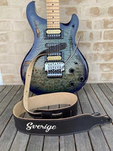 Franklin Special broderet brun læder guitarrem - Sverige