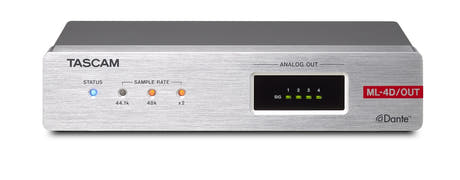 Tascam ML-4D OUT-X Analog Dante converter 4 canali, XLR