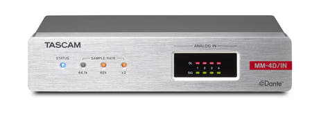 Tascam MM-4D IN Convertitore Analog Dante 4 canali, XLR