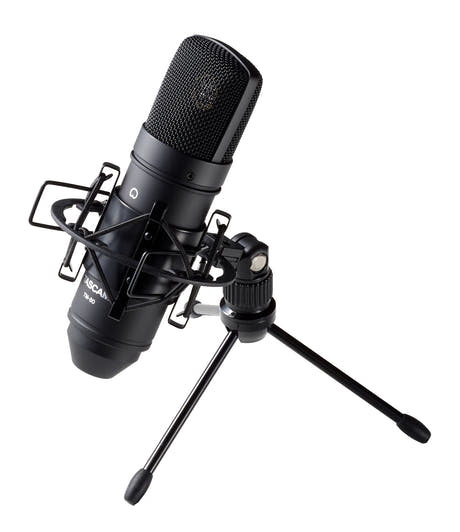 Tascam TM-80 microfono a condensatore con supporto, nero