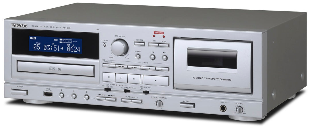 TEAC AD-850-SE CD/Cassette/USB Silver