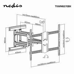Supporto TV Completamente Mobile (43-90")
