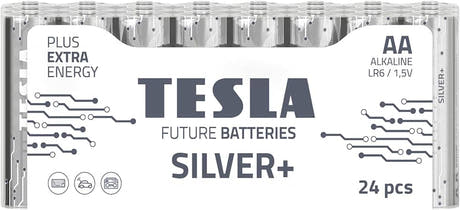 Tesla Silver+ AA Batterie Alcaline (24 pz)