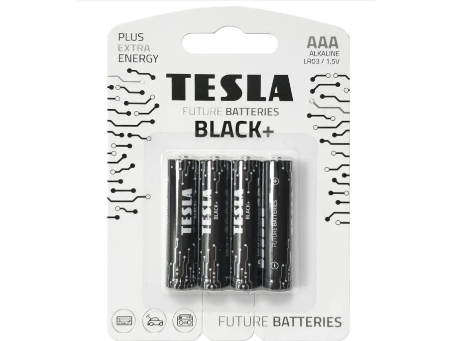 Tesla Black+ Batterie AAA (4 pezzi)