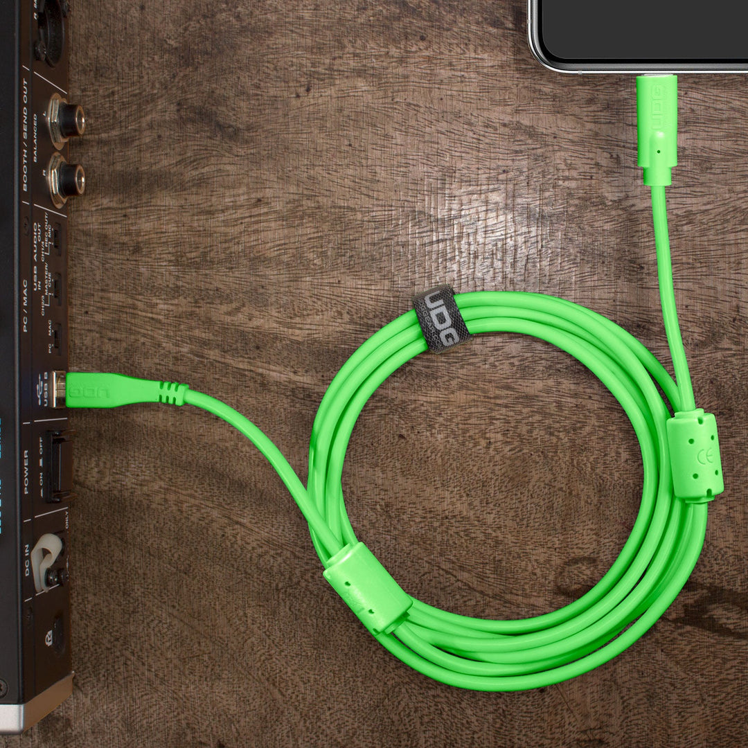UDG Ultimate Audio Cable USB 2.0 C-B Verde Dritto 1,5m