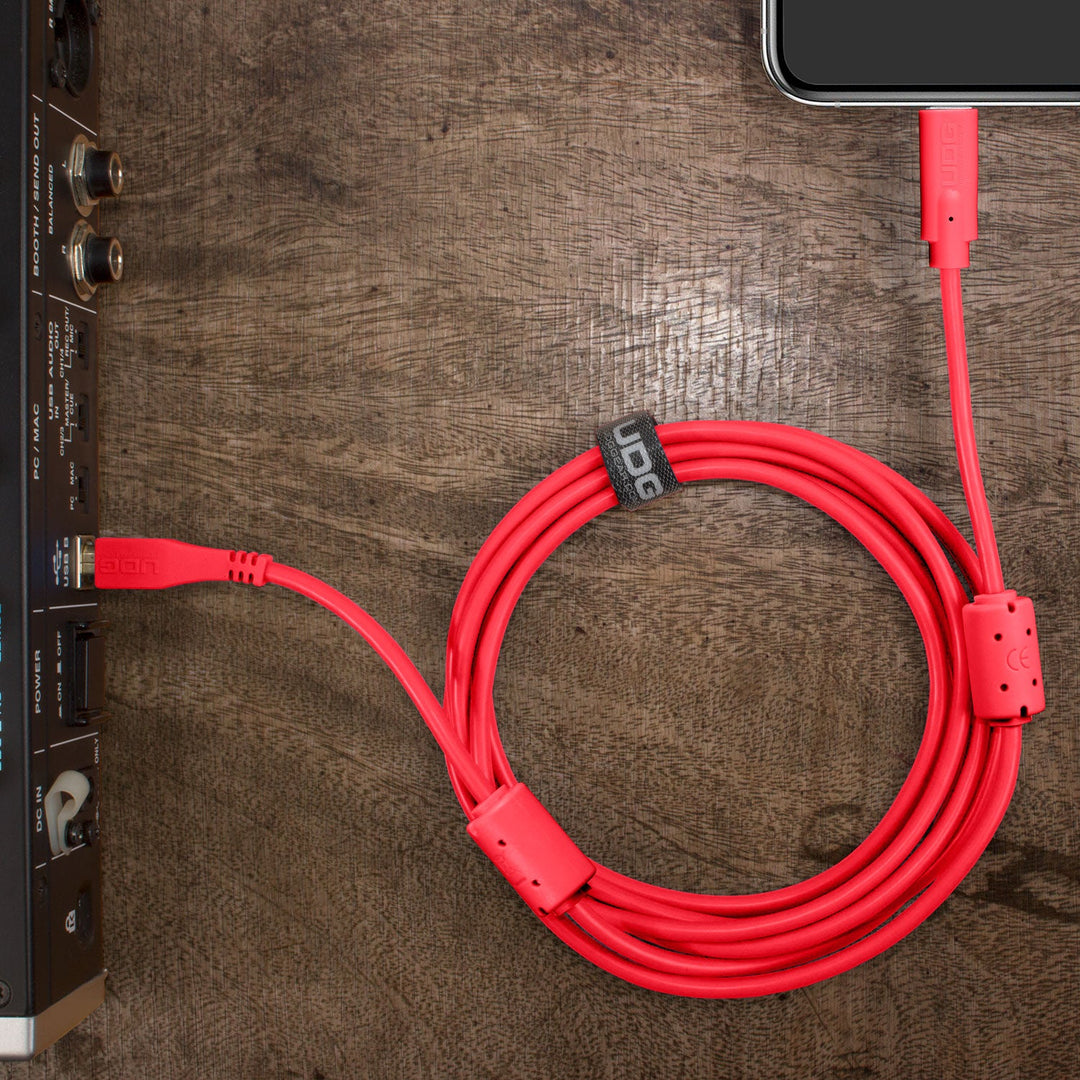 UDG Ultimate Audio Cable USB 2.0 C-B Rosso Dritto 1,5m