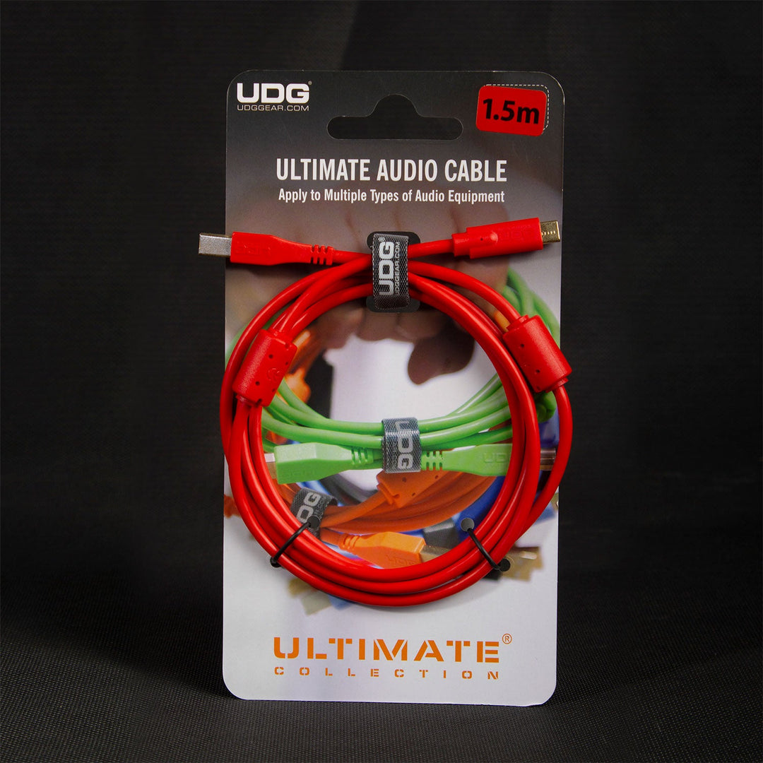 UDG Ultimate Audio Cable USB 2.0 C-B Rosso Dritto 1,5m