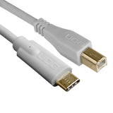 UDG Ultimate Audio Cable USB 2.0 C-B Bianco Dritto 1,5m
