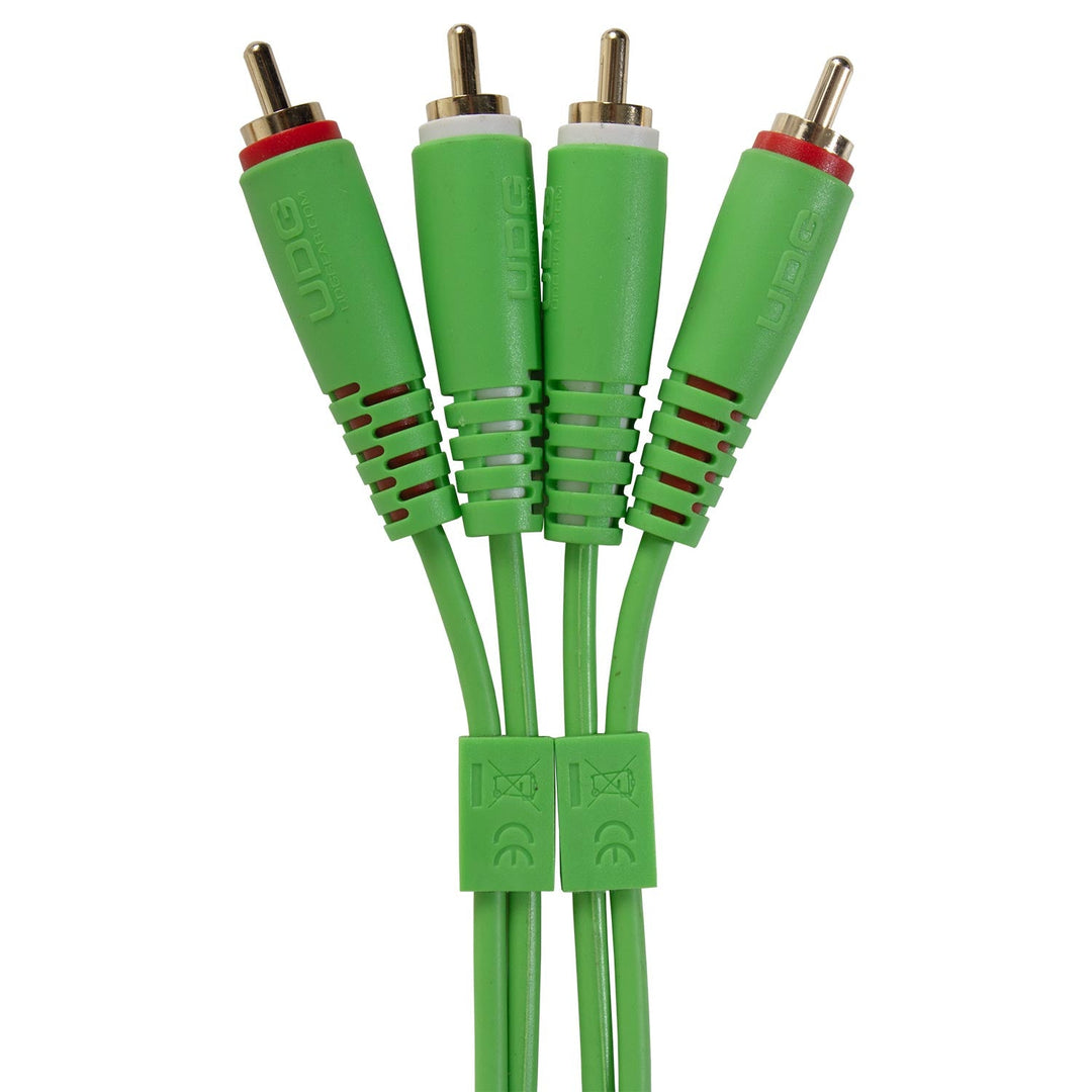 UDG Ultimate Audio Cable Set RCA - RCA Verde Dritto 1,5m