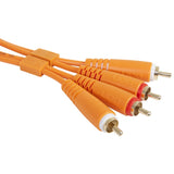 UDG Ultimate Audio Cable Set RCA - RCA Arancione Dritto 1,5m