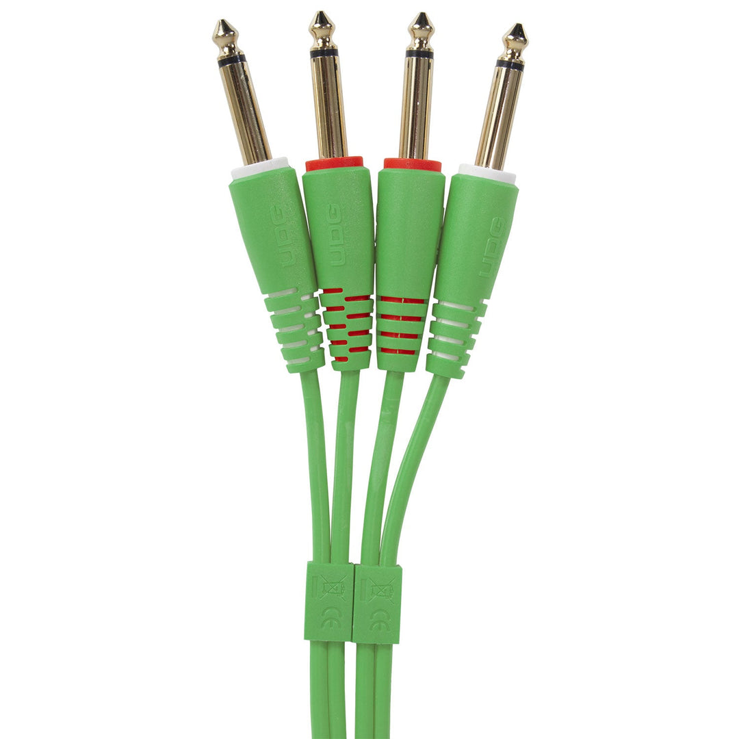 UDG Ultimate Audio Cable Set 1/4'' Jack-1/4'' Jack Verde Straight 3m