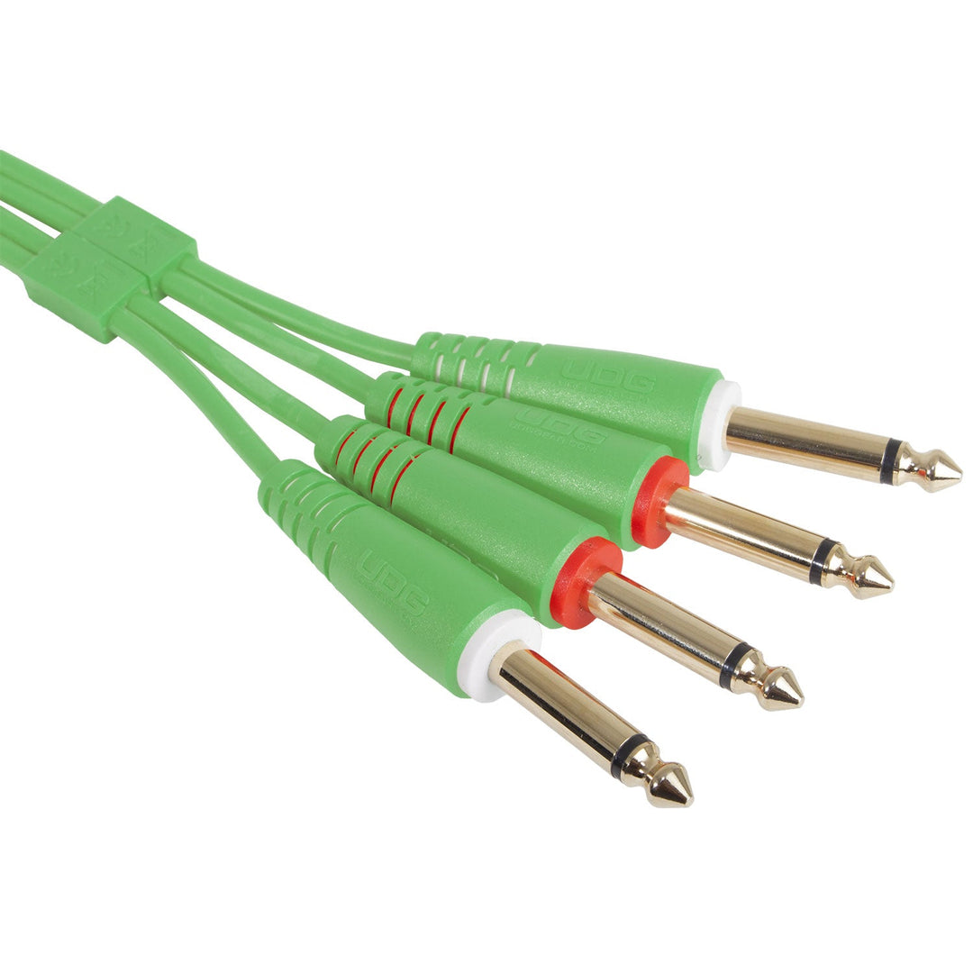 UDG Ultimate Audio Cable Set 1/4'' Jack-1/4'' Jack Verde Straight 3m