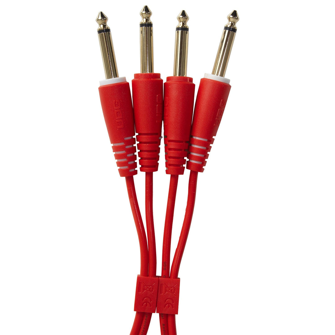 UDG Ultimate Audio Cable Set 1/4'' Jack-1/4'' Jack Rosso Straight 3m
