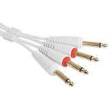 UDG Ultimate Audio Cable Set 1/4'' Jack-1/4'' Jack Bianco Straight 3m