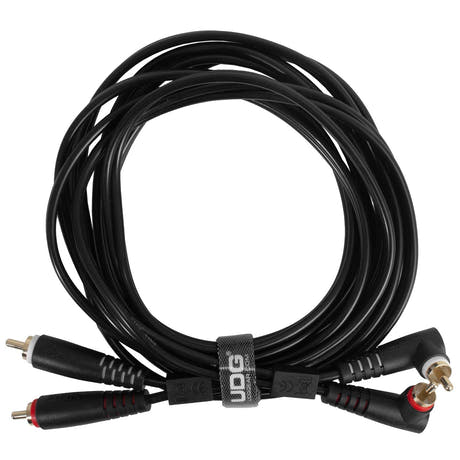 UDG Ultimate Audio Cable Set RCA Dritto-RCA Angolato Nero 3m