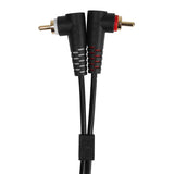 UDG Ultimate Audio Cable Set RCA Dritto-RCA Angolato Nero 3m