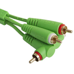 UDG Ultimate Audio Cable Set RCA Straight-RCA Angled Verde 3m