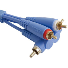 UDG Ultimate Audio Cable Set RCA Dritto-RCA Angolato Blu 3m