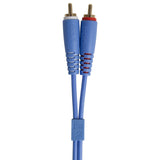 UDG Ultimate Audio Cable Set RCA Dritto-RCA Angolato Blu 3m