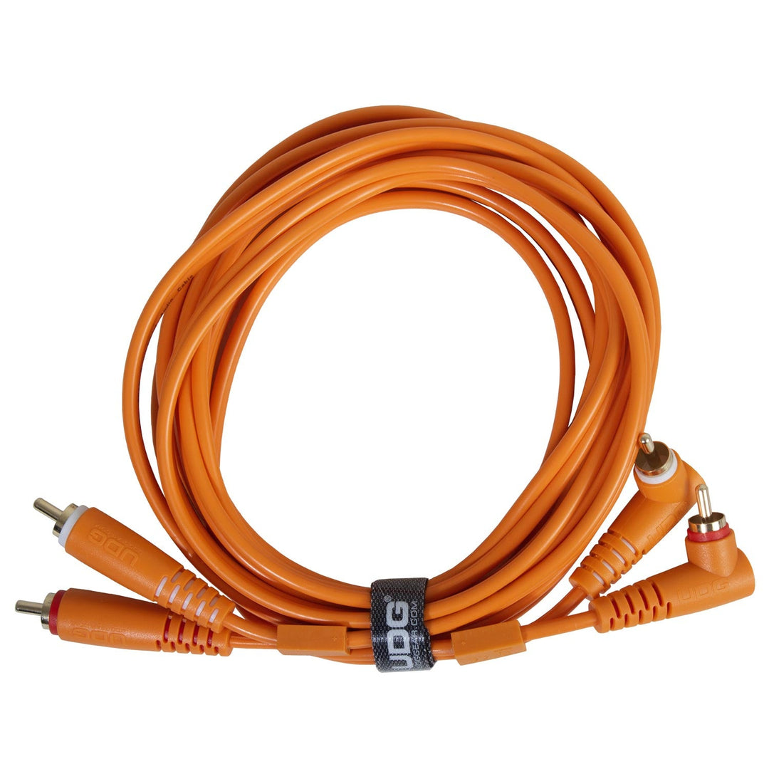 UDG Ultimate Audio Cable Set RCA Straight-RCA Angled Arancione 3m