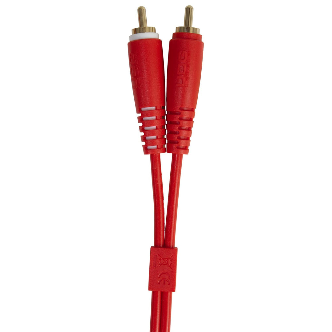 UDG Ultimate Audio Cable Set RCA Dritto-RCA Angolato Rosso 3m