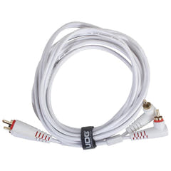 UDG Ultimate Audio Cable Set RCA Dritto-RCA Angolato Bianco 3m