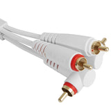 UDG Ultimate Audio Cable Set RCA Dritto-RCA Angolato Bianco 3m