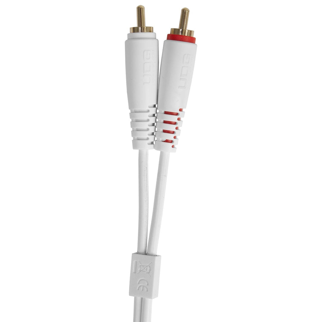 UDG Ultimate Audio Cable Set RCA Dritto-RCA Angolato Bianco 3m