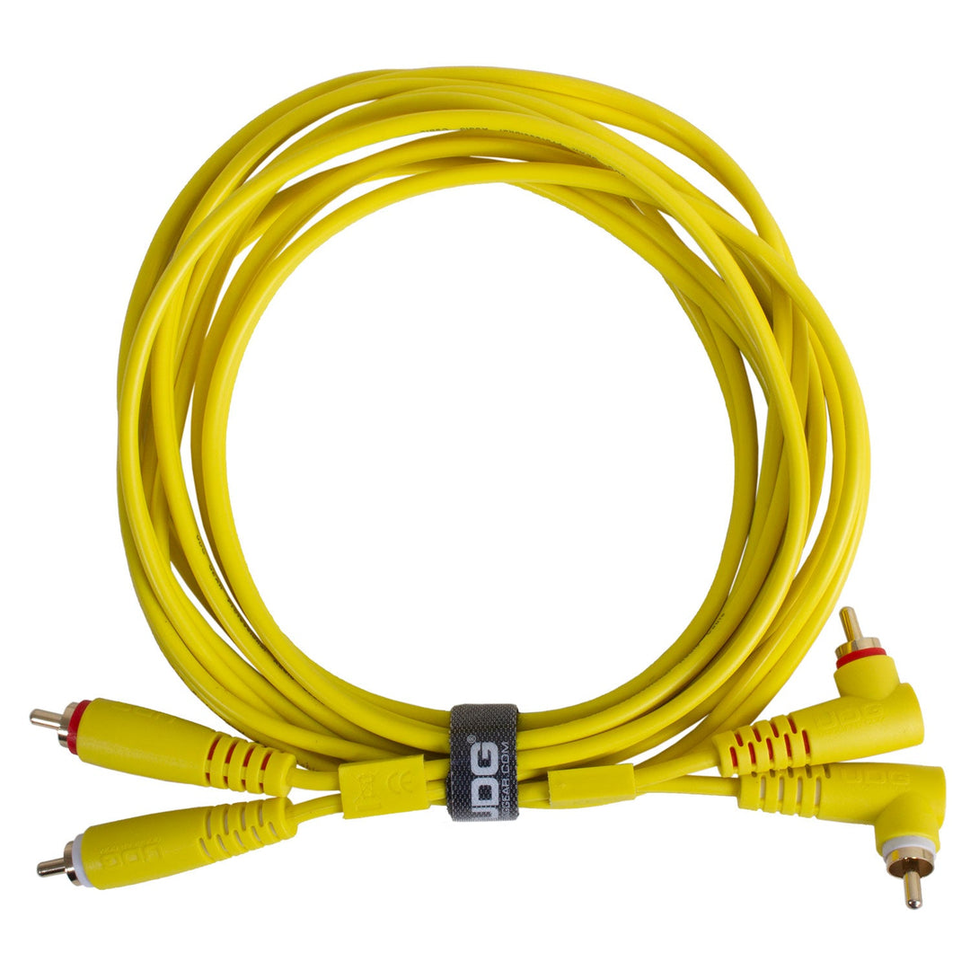 UDG Ultimate Audio Cable Set RCA Dritto-RCA Angolato Giallo 3m