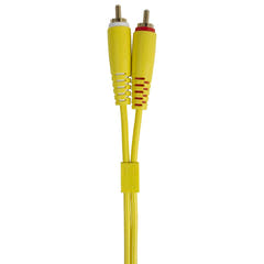 UDG Ultimate Audio Cable Set RCA Dritto-RCA Angolato Giallo 3m