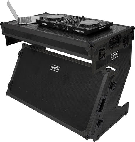UDG Ultimate Flight Case Portable Z-Style DJ Table Nero Plus (Wheels)