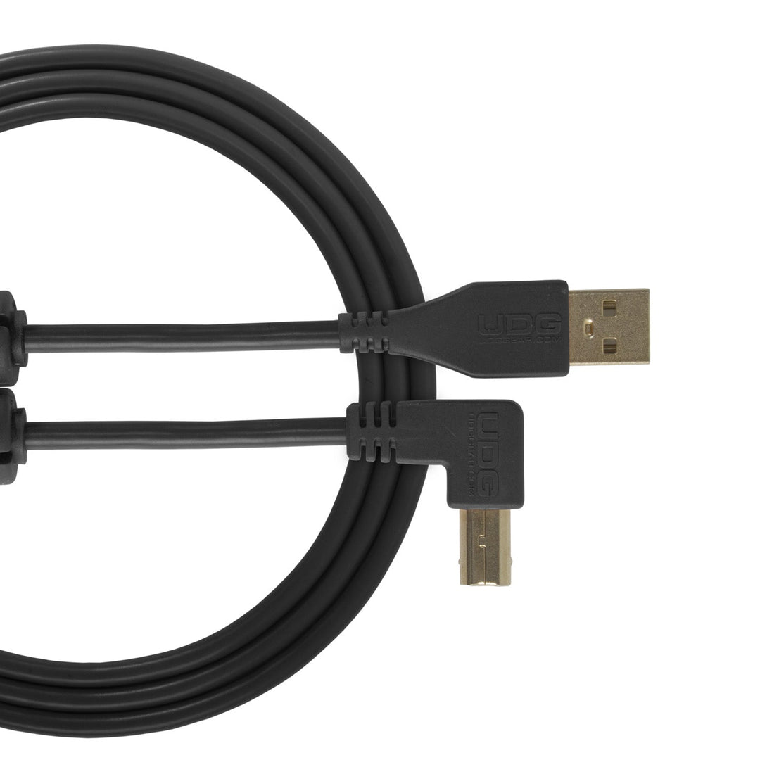 UDG Ultimate Audio Cable USB 2.0 A-B Nero Angolato 1m